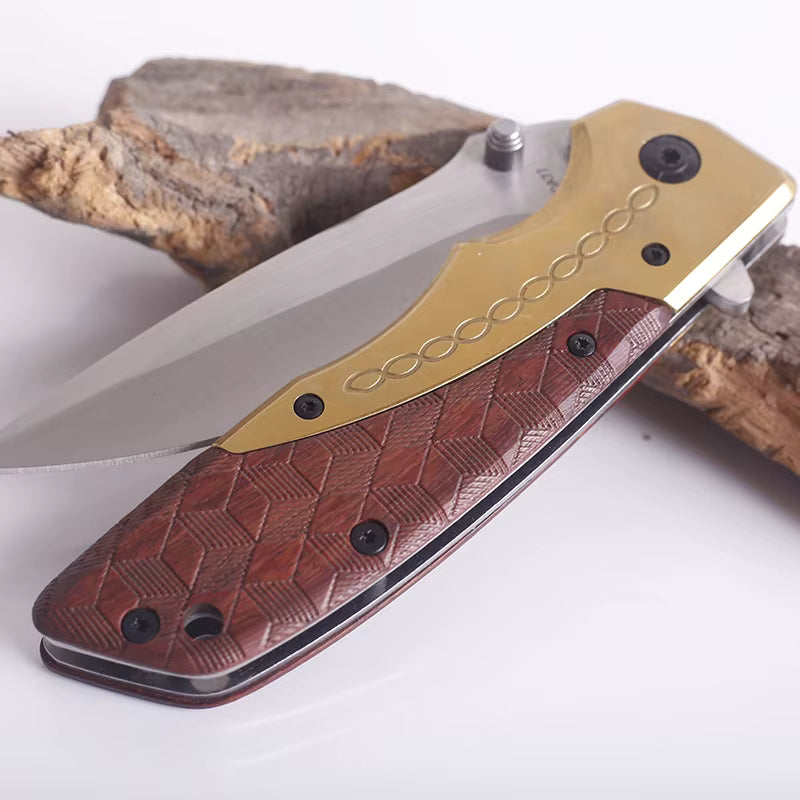 Gilded Spur Folding Knife — Steel with a Refined Edge