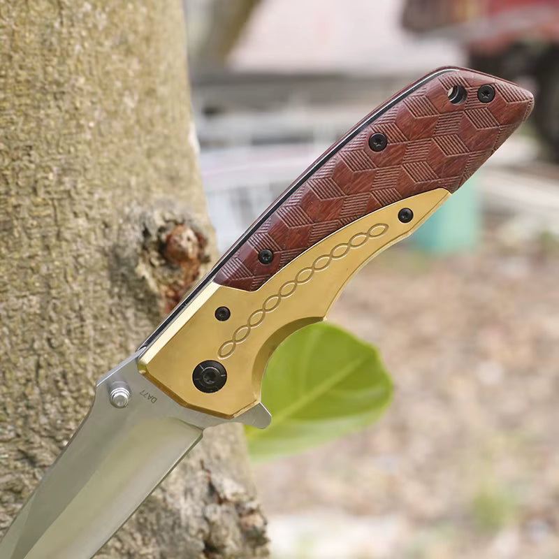 Gilded Spur Folding Knife — Steel with a Refined Edge