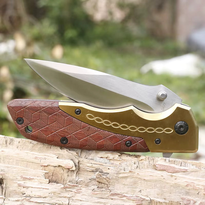 Gilded Spur Folding Knife — Steel with a Refined Edge