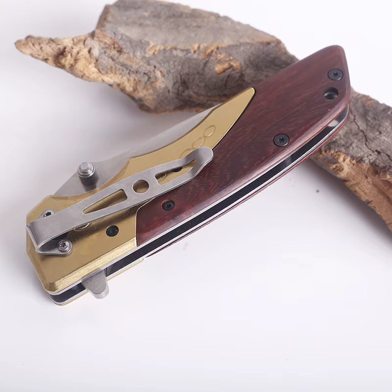 Gilded Spur Folding Knife — Steel with a Refined Edge